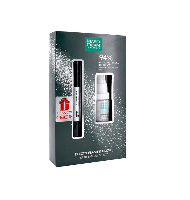 MARTIDERM KIT EFECTO FLASH & GLOW FLASH SERUM 15ML & LIP SUPREME BALM 4.5ML
